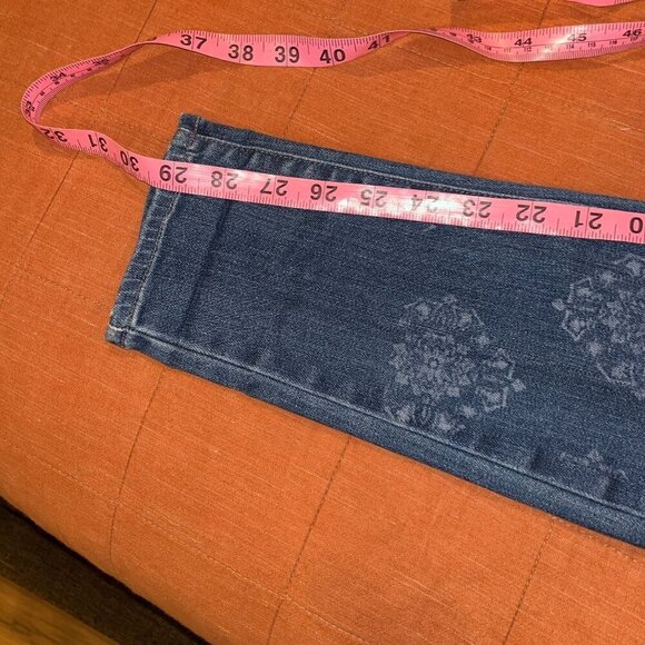 Paige Womens Distressed Mid-Rise Skinny Jeans Size 26 With Floral Print - Picture 8 of 9